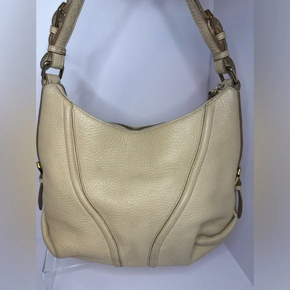 #244 MCM Pebbled Leather Hobo Shoulder Bag - Picture 3 of 16